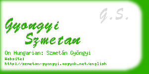 gyongyi szmetan business card